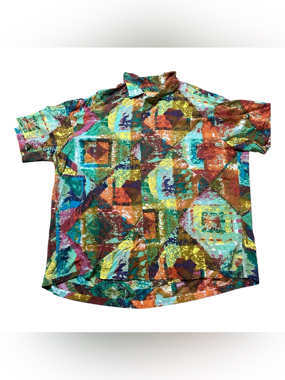 Jams World Multicolor Geometric Print Short-Sleeve Shirt